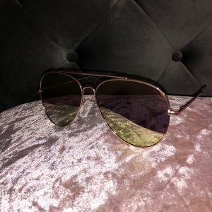 New Gold Aviators Sunglasses